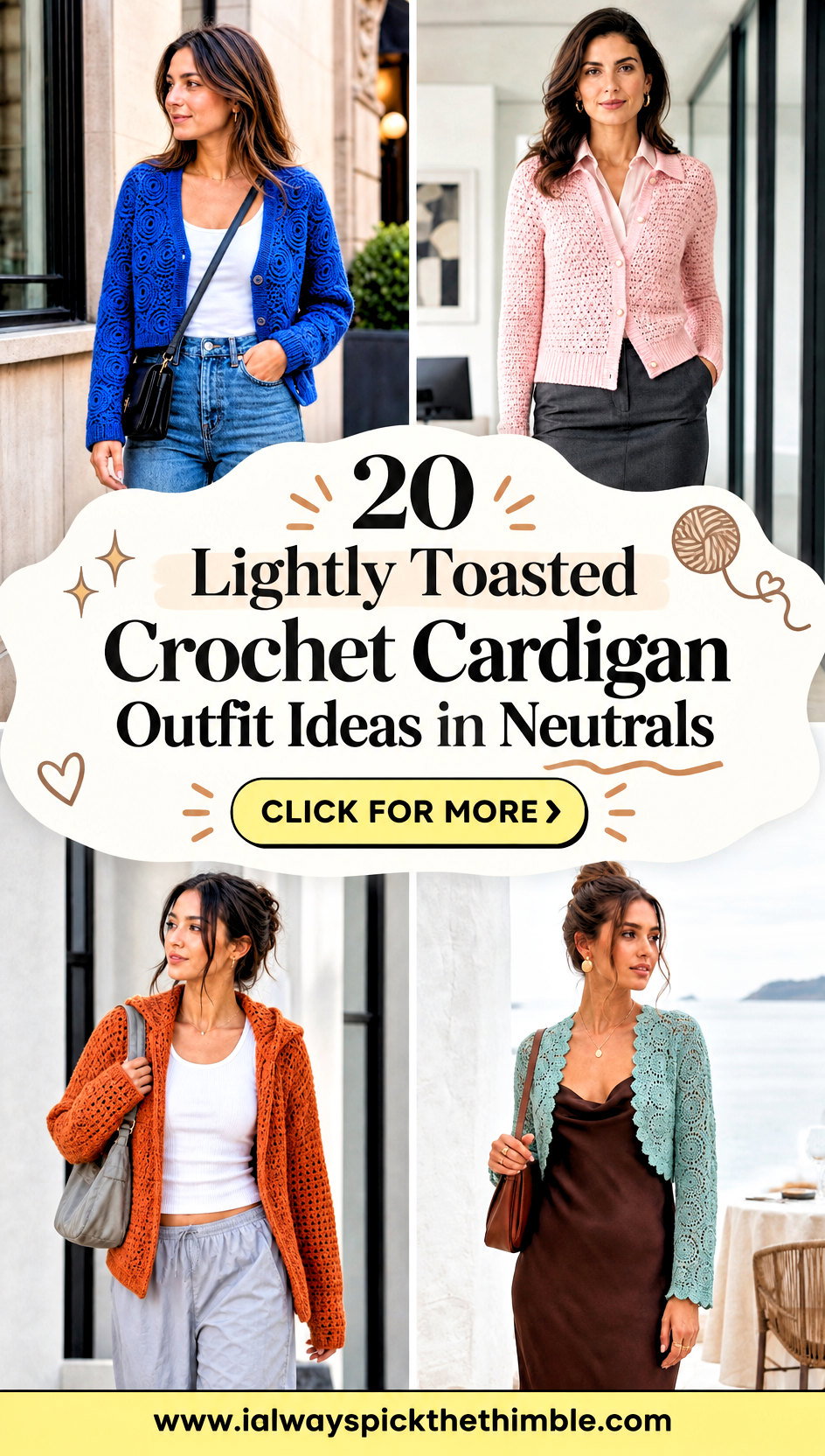 20 Lightly Toasted Crochet Cardigan Outfit Ideas in Neutrals - 20 Lightly Toasted Crochet Cardigan Outfit Ideas in Neutrals