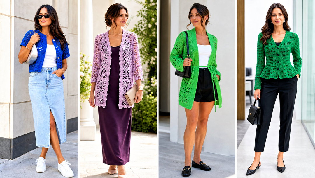 20 Lightweight Crochet Cardigan Outfit Ideas for Summer