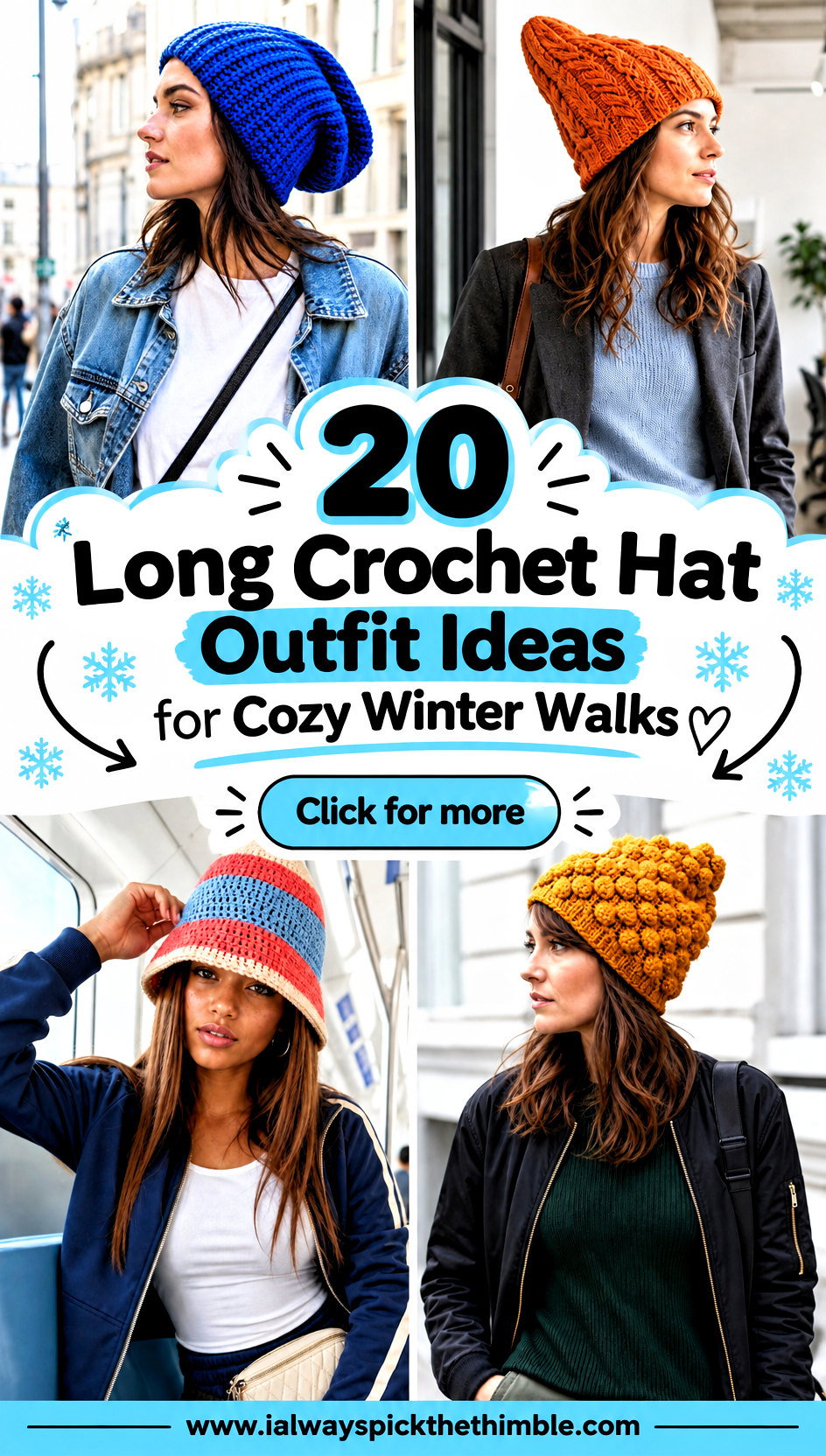 20 Long Crochet Hat Outfit Ideas for Cozy Winter Walks - 20 Long Crochet Hat Outfit Ideas for Cozy Winter Walks