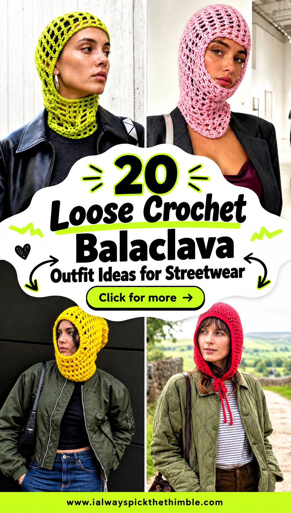 20 Loose Crochet Balaclava Outfit Ideas for Streetwear - 20 Loose Crochet Balaclava Outfit Ideas for Streetwear