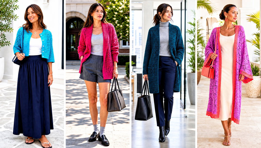 20 Loose Crochet Cardigan Outfit Ideas for Relaxed Layers