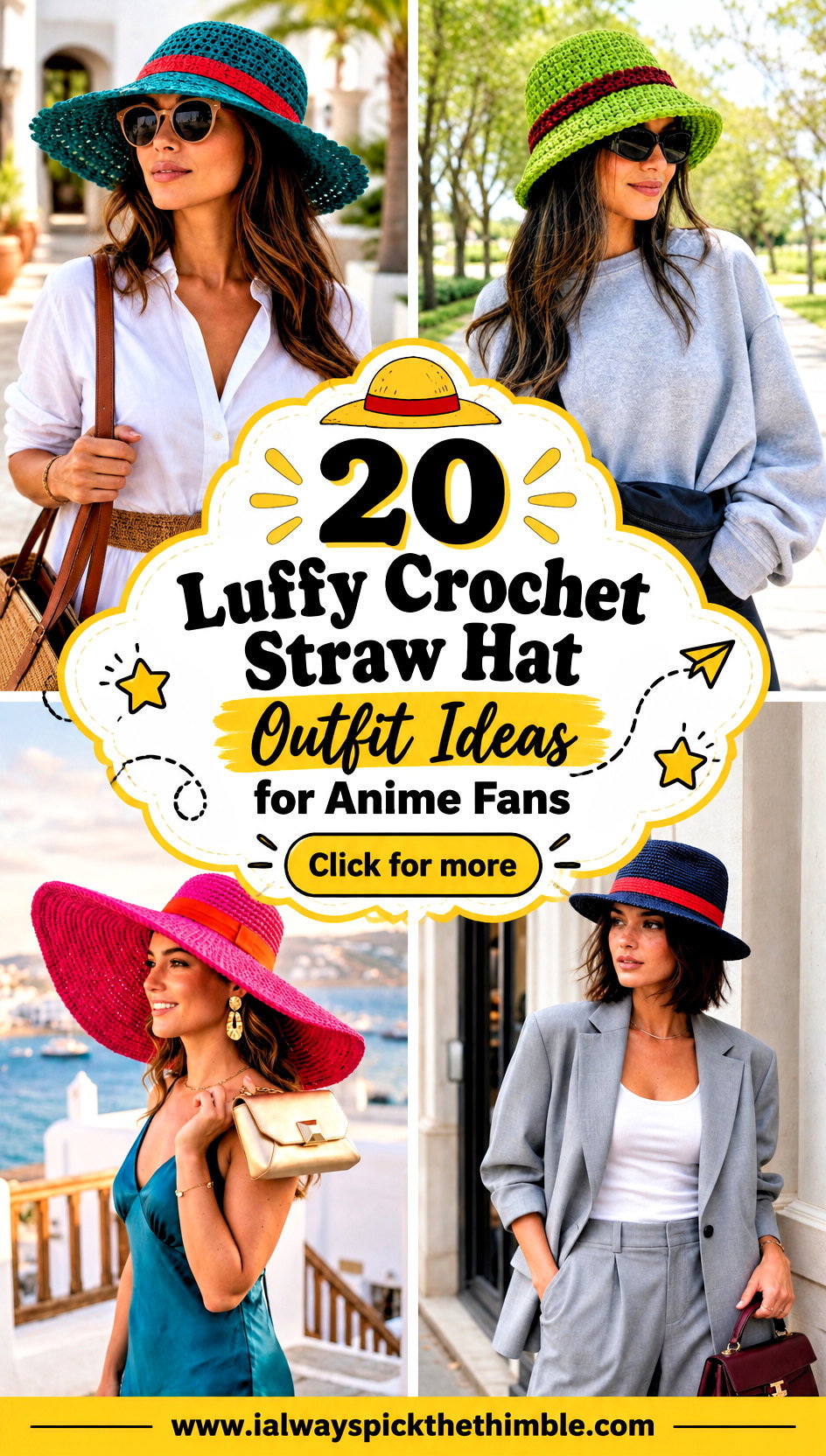 20 Luffy Crochet Straw Hat Outfit Ideas for Anime Fans - 20 Luffy Crochet Straw Hat Outfit Ideas for Anime Fans