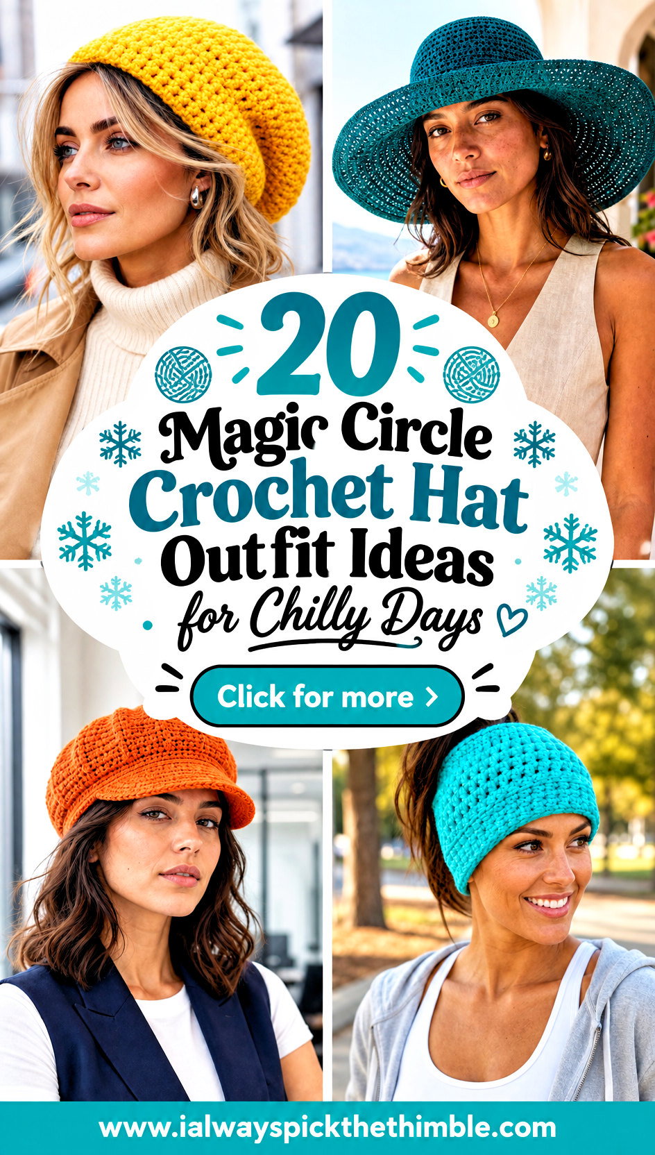20 Magic Circle Crochet Hat Outfit Ideas for Chilly Days - 20 Magic Circle Crochet Hat Outfit Ideas for Chilly Days