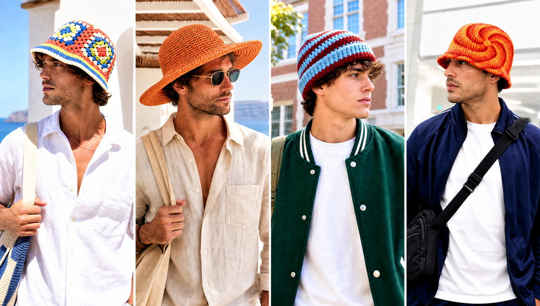 20 Male Crochet Hat Outfit Ideas for Casual Menswear