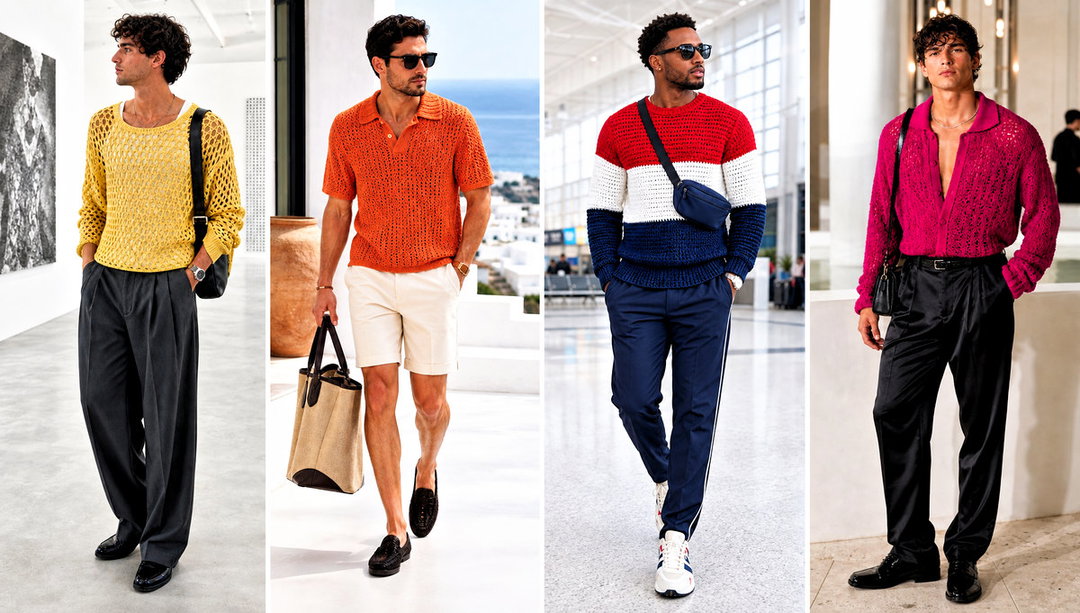 20 Male Crochet Sweater Outfit Ideas for Casual Weekends