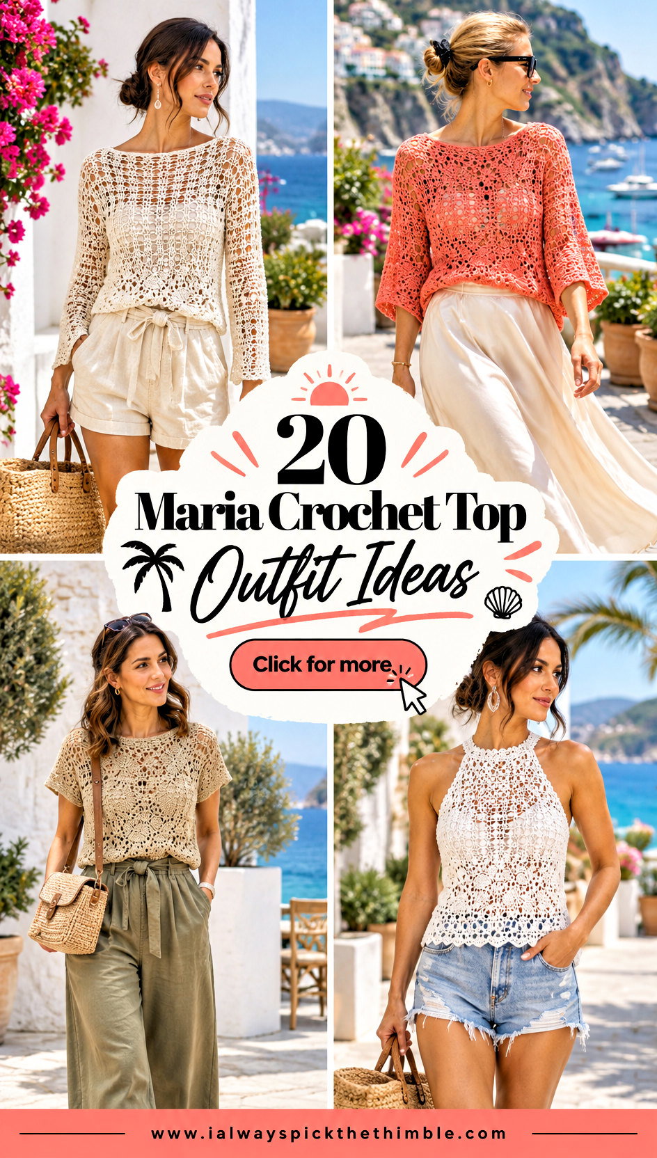 20 Maria Crochet Top Outfit Ideas for Summer Getaways - 20 Maria Crochet Top Outfit Ideas for Summer Getaways