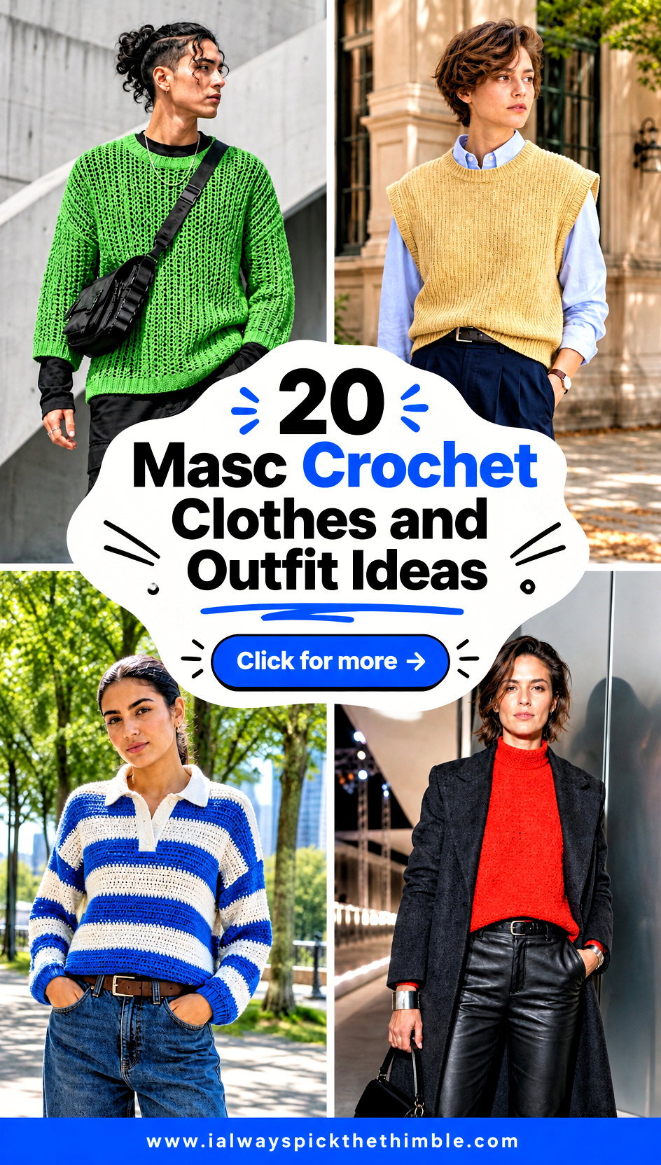 20 Masc Crochet Clothes and Outfit Ideas for Daily Wear - 20 Masc Crochet Clothes and Outfit Ideas for Daily Wear