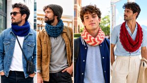 20 Men Crochet Cowl Outfit Ideas for Smart Winter Layers