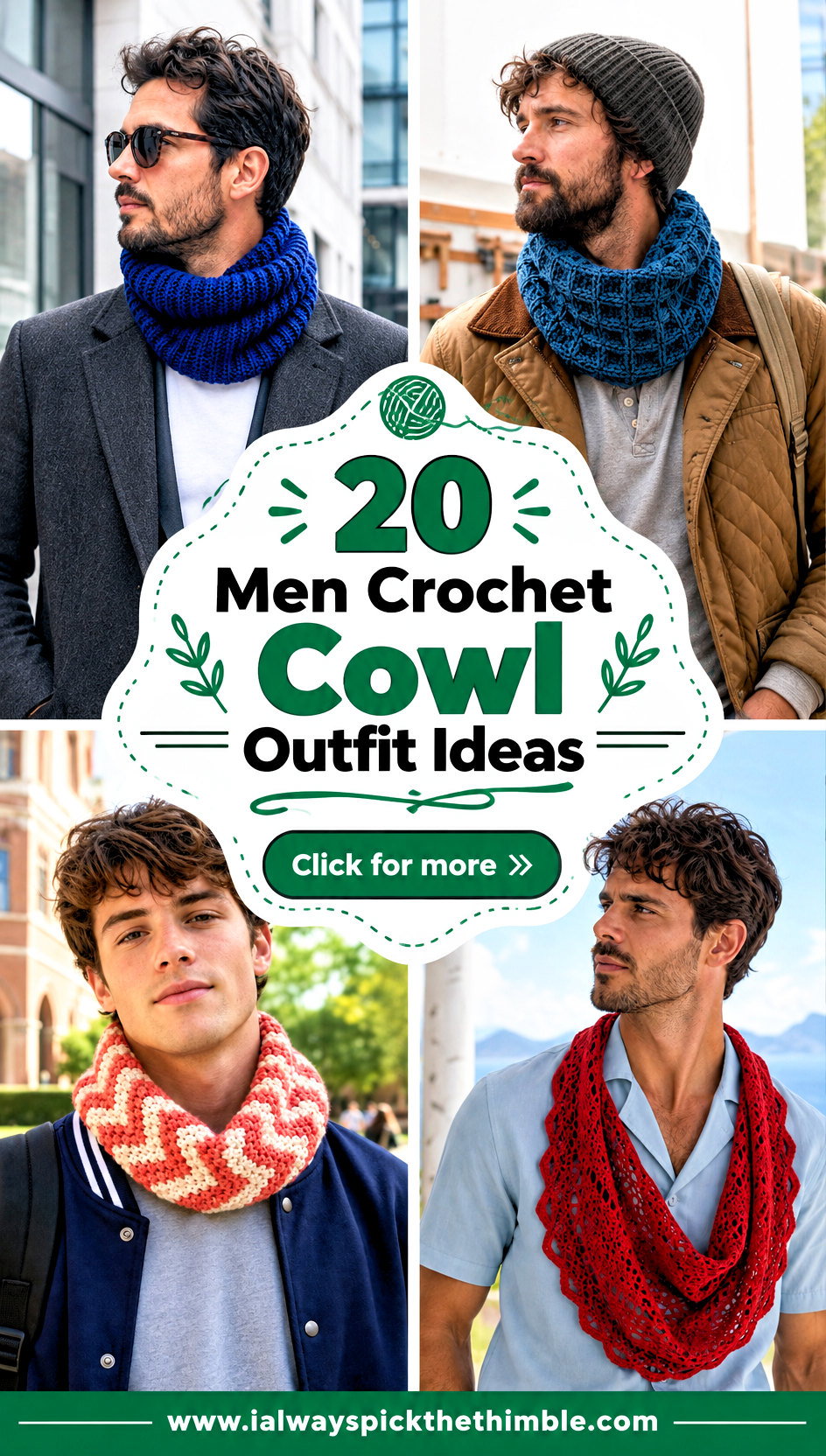 20 Men Crochet Cowl Outfit Ideas for Smart Winter Layers - 20 Men Crochet Cowl Outfit Ideas for Smart Winter Layers