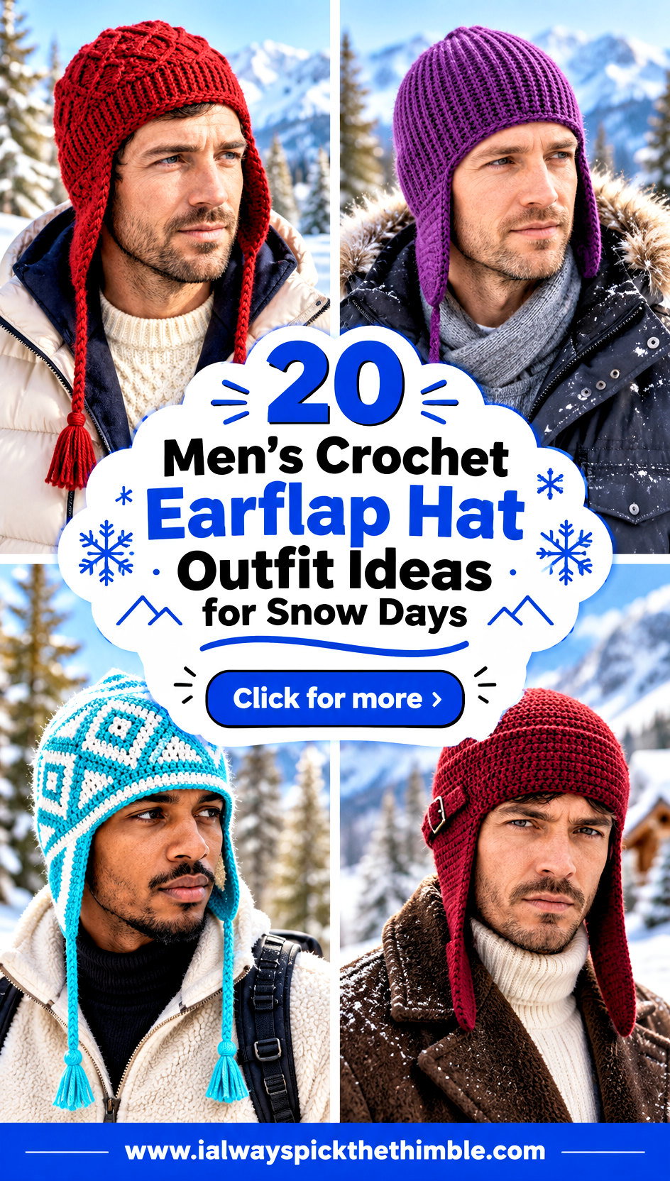 20 Mens Crochet Earflap Hat Outfit Ideas for Snow Days - 20 Men’s Crochet Earflap Hat Outfit Ideas for Snow Days
