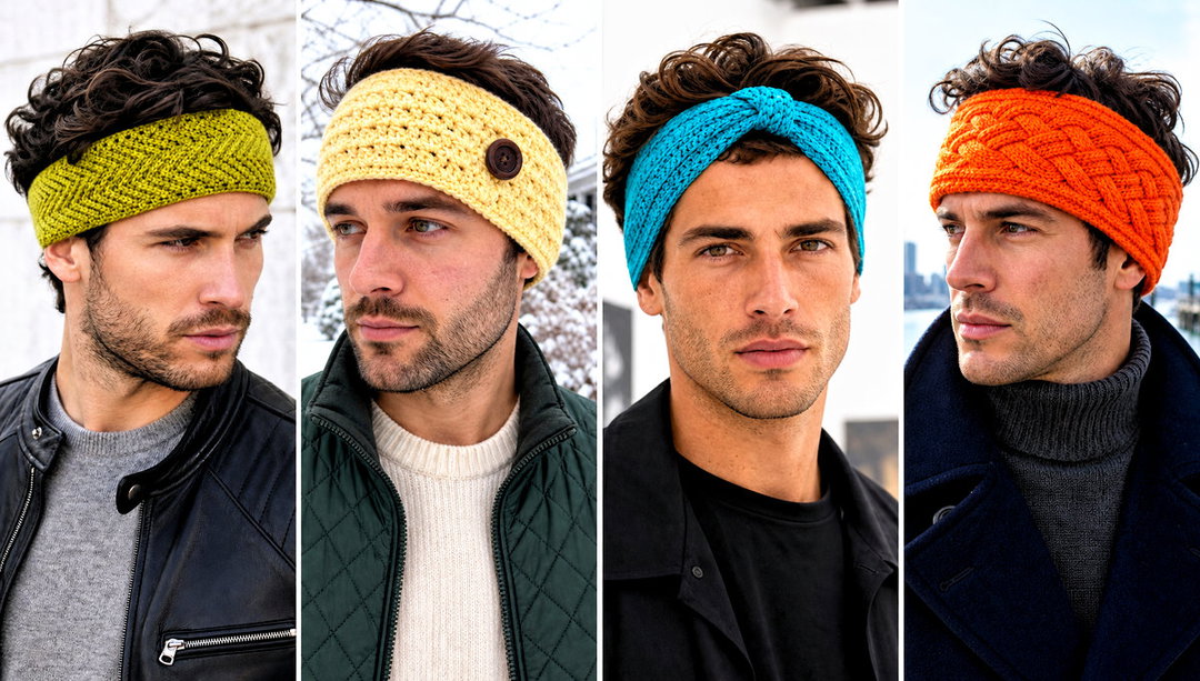 20 Mens Crochet Headband Outfit Ideas for Crisp Fall Days