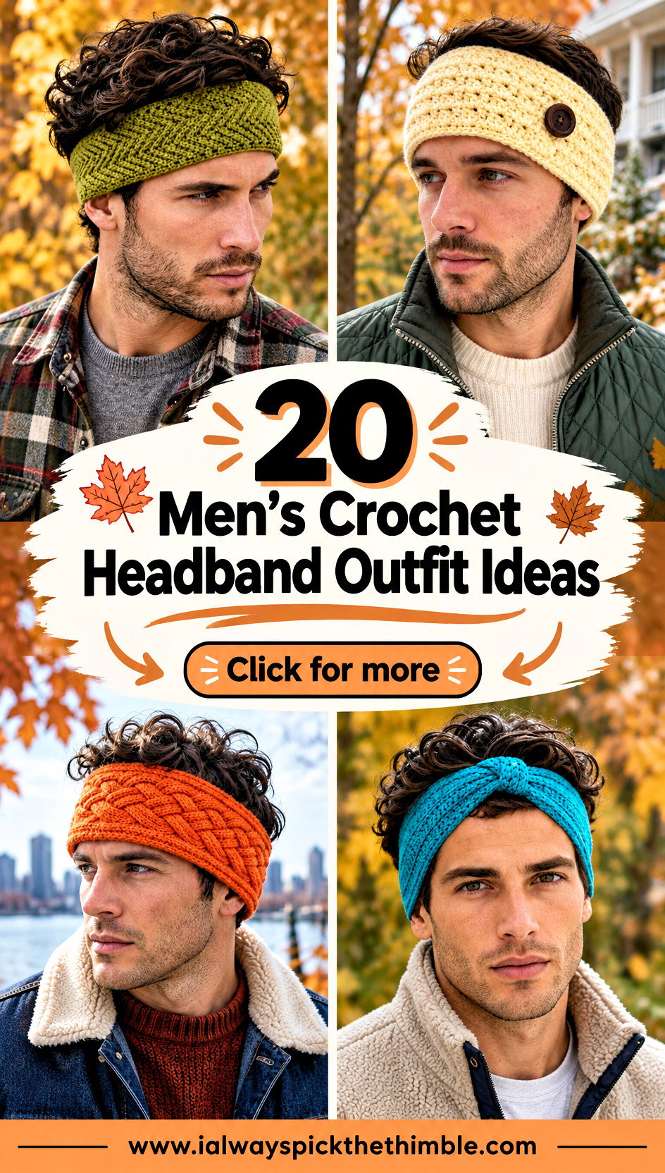 20 Mens Crochet Headband Outfit Ideas for Crisp Fall Days - 20 Men’s Crochet Headband Outfit Ideas for Crisp Fall Days