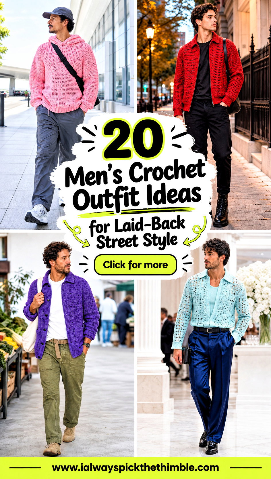 20 Mens Crochet Outfit Ideas for Laid-Back Street Style - 20 Men’s Crochet Outfit Ideas for Laid-Back Street Style