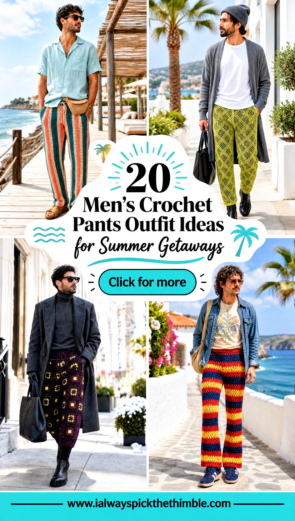 20 Mens Crochet Pants Outfit Ideas for Summer Getaways - 20 Men’s Crochet Pants Outfit Ideas for Summer Getaways