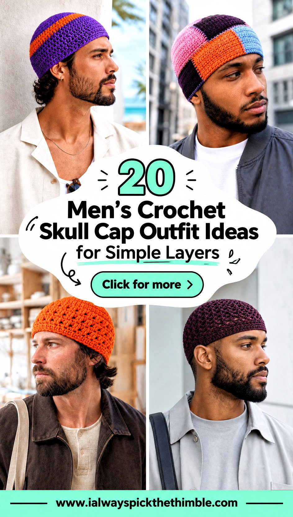20 Mens Crochet Skull Cap Outfit Ideas for Simple Layers - 20 Men’s Crochet Skull Cap Outfit Ideas for Simple Layers