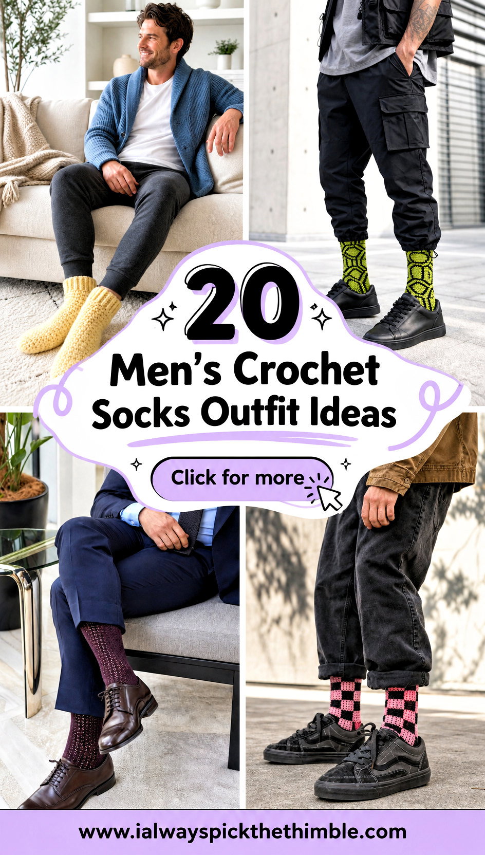 20 Mens Crochet Socks Outfit Ideas for Cozy Days at Home - 20 Men’s Crochet Socks Outfit Ideas for Cozy Days at Home
