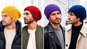 20 Men’s Slouch Crochet Beanie Outfit Ideas for Winter