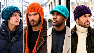 20 Men’s Winter Crochet Hats Outfit Ideas for Cold Days