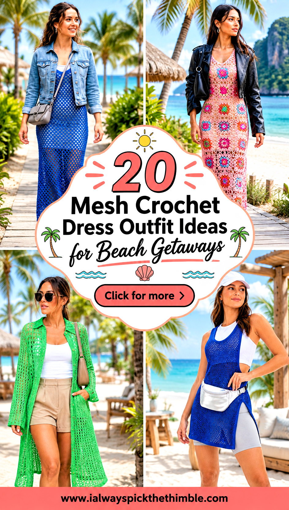20 Mesh Crochet Dress Outfit Ideas for Beach Getaways - 20 Mesh Crochet Dress Outfit Ideas for Beach Getaways