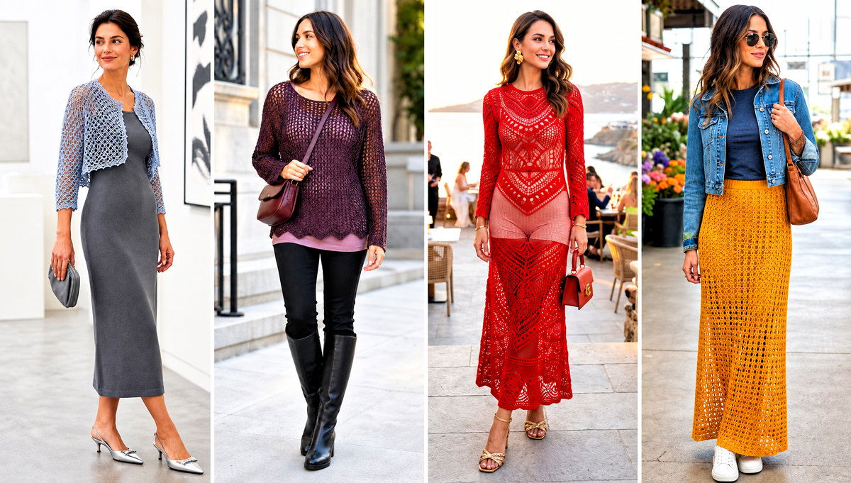 20 Mesh Crochet Outfit Ideas for Easy Summer Layers