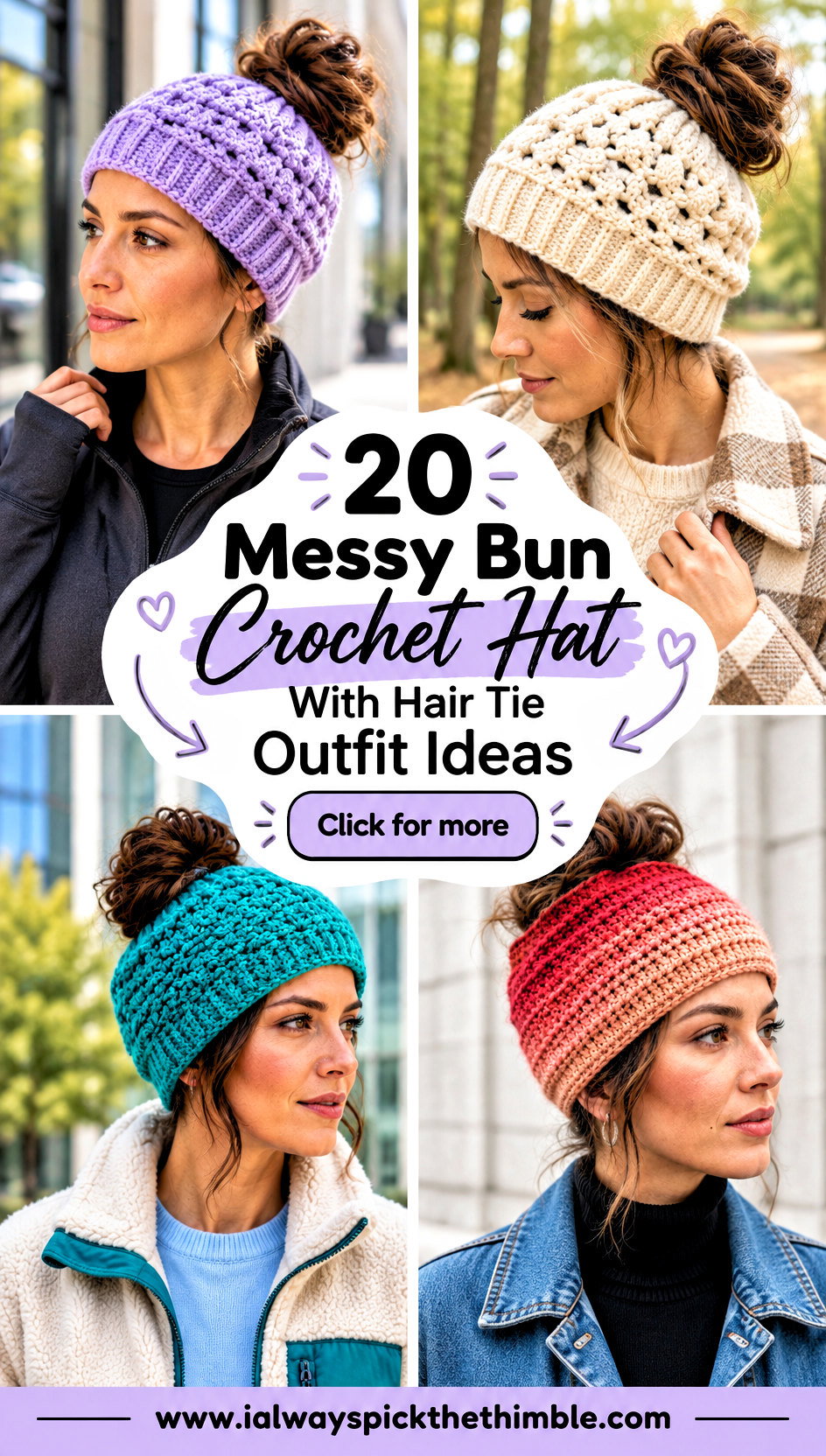20 Messy Bun Crochet Hat With Hair Tie Outfit Ideas - 20 Messy Bun Crochet Hat With Hair Tie Outfit Ideas