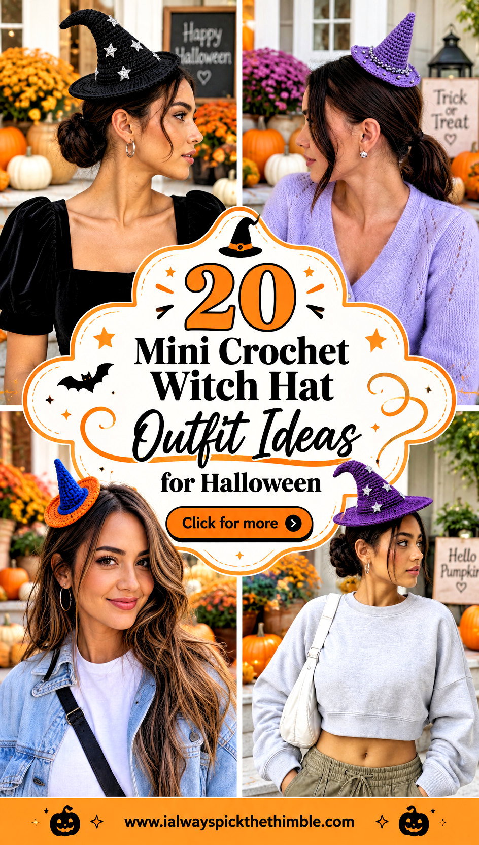 20 Mini Crochet Witch Hat Outfit Ideas for Halloween - 20 Mini Crochet Witch Hat Outfit Ideas for Halloween