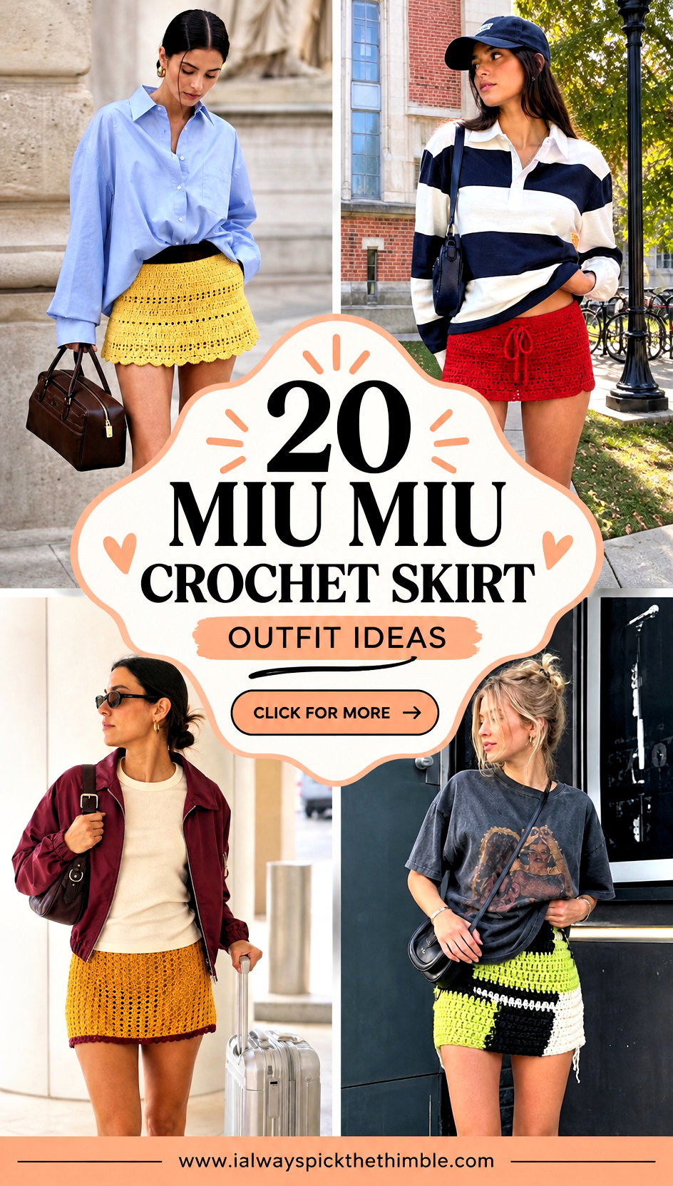 20 Miu Miu Crochet Skirt Outfit Ideas for Summer Chic - 20 Miu Miu Crochet Skirt Outfit Ideas for Summer Chic