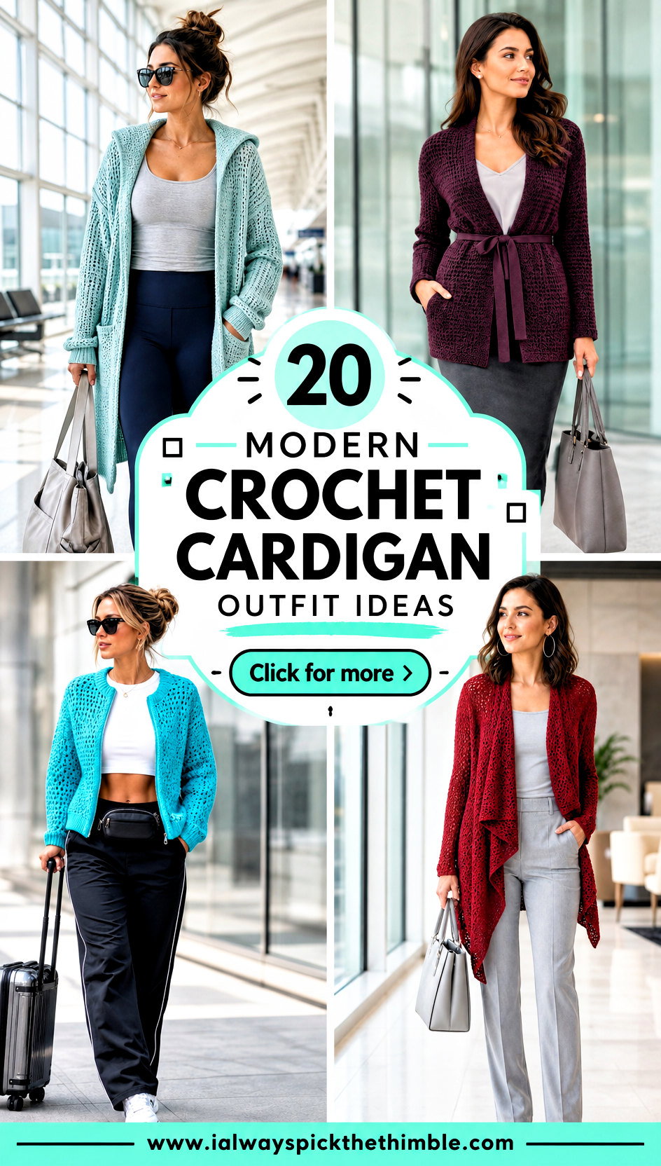 20 Modern Crochet Cardigan Outfit Ideas for Daily Wear - 20 Modern Crochet Cardigan Outfit Ideas for Daily Wear