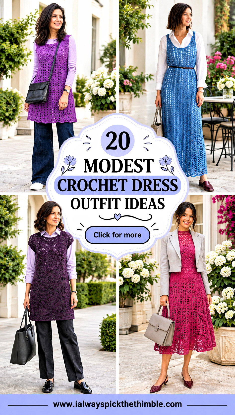 20 Modest Crochet Dress Outfit Ideas for Covered-Up Style - 20 Modest Crochet Dress Outfit Ideas for Covered-Up Style