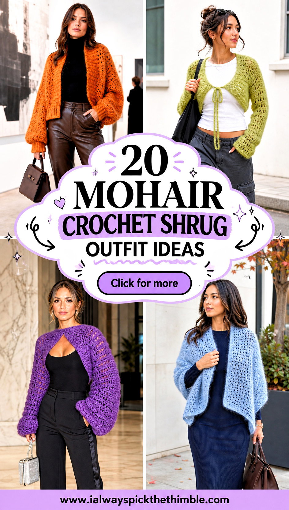 20 Mohair Crochet Shrug Outfit Ideas for Soft Layering - 20 Mohair Crochet Shrug Outfit Ideas for Soft Layering