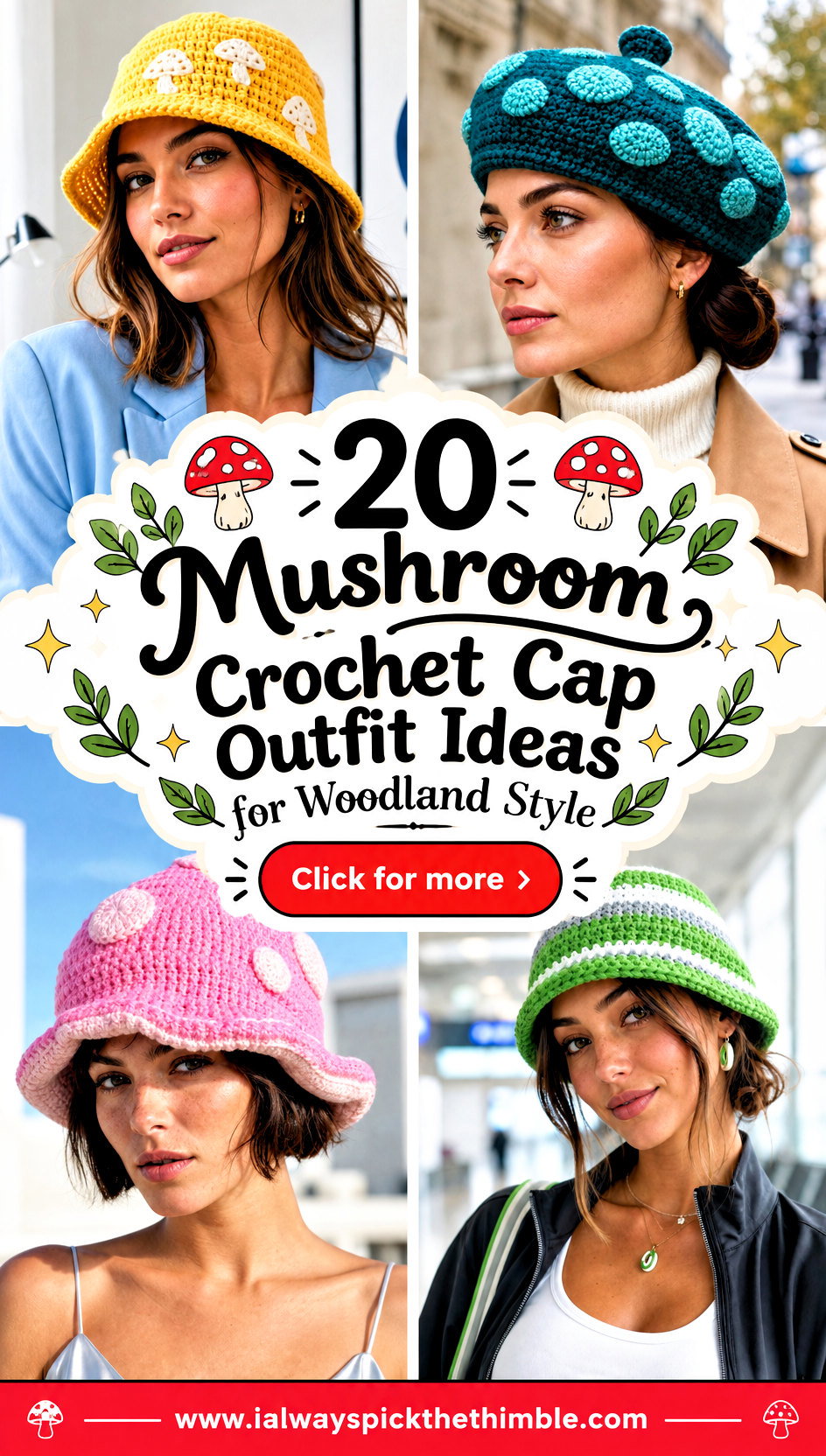 20 Mushroom Crochet Cap Outfit Ideas for Woodland Style - 20 Mushroom Crochet Cap Outfit Ideas for Woodland Style