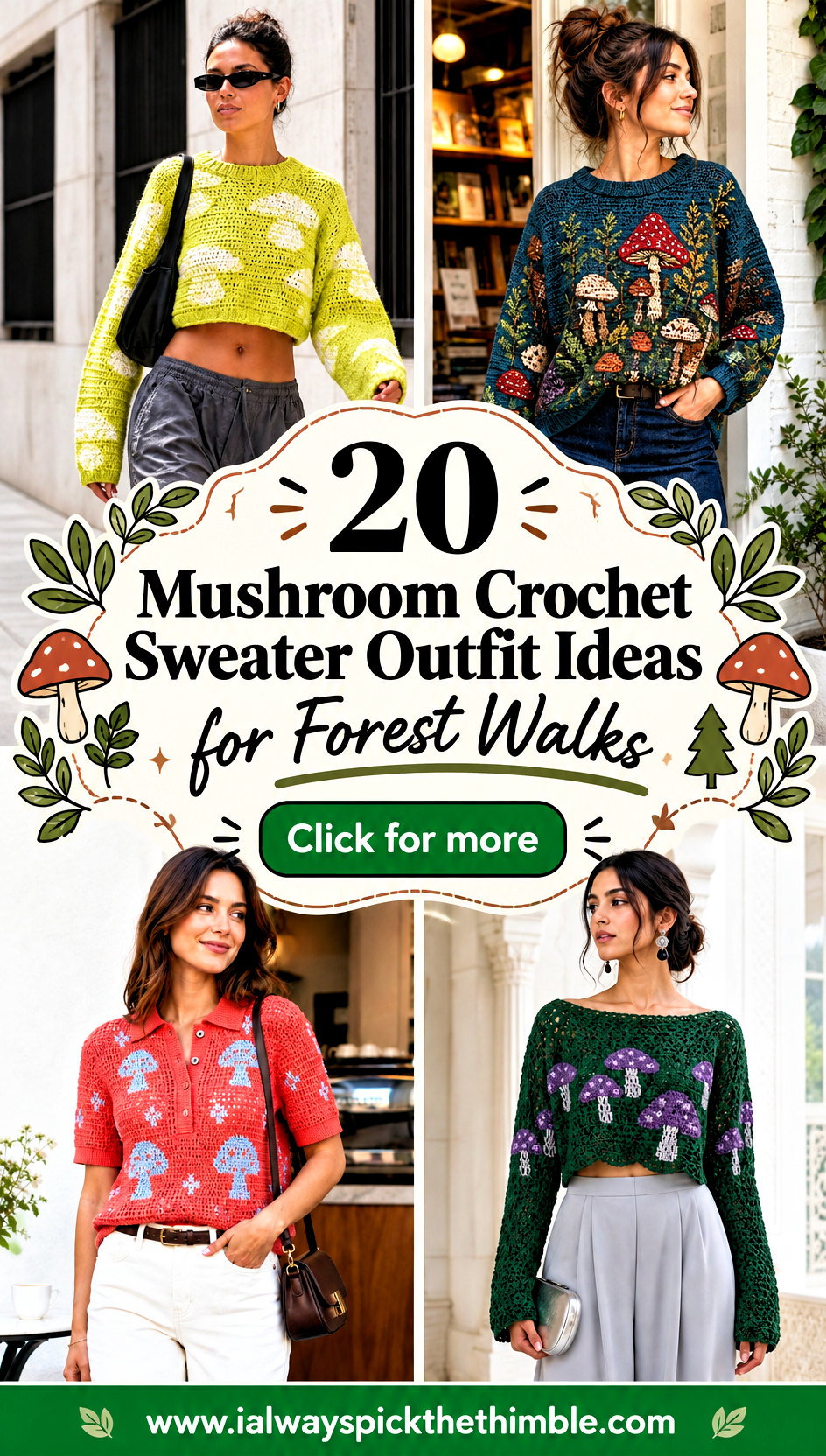 20 Mushroom Crochet Sweater Outfit Ideas for Forest Walks - 20 Mushroom Crochet Sweater Outfit Ideas for Forest Walks
