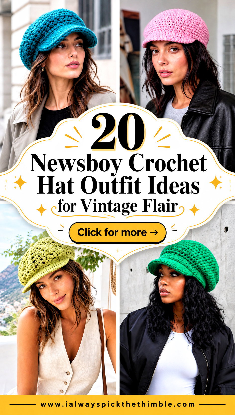 20 Newsboy Crochet Hat Outfit Ideas for Vintage Flair - 20 Newsboy Crochet Hat Outfit Ideas for Vintage Flair