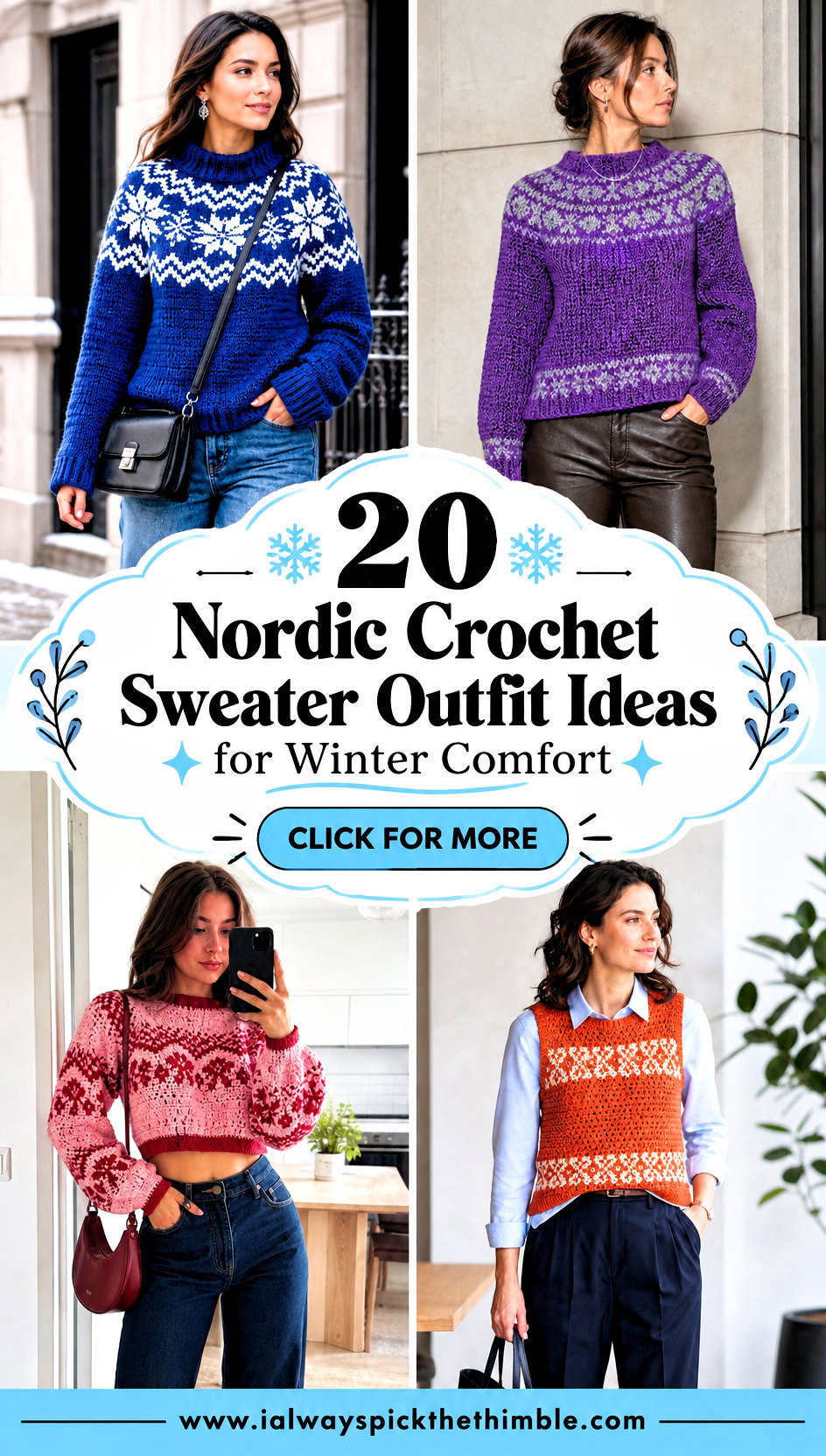 20 Nordic Crochet Sweater Outfit Ideas for Winter Comfort - 20 Nordic Crochet Sweater Outfit Ideas for Winter Comfort