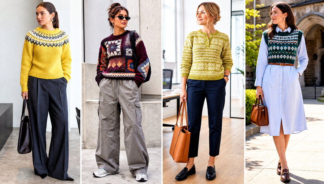 20 Norwegian Crochet Sweater Outfit Ideas for Snowy Days