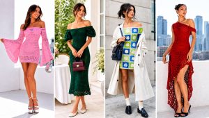 20 Off Shoulder Crochet Dress Outfit Ideas for Date Night