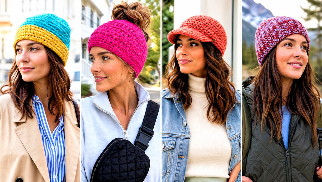 20 One Hour Crochet Hat Outfit Ideas for Easy Everyday Wear