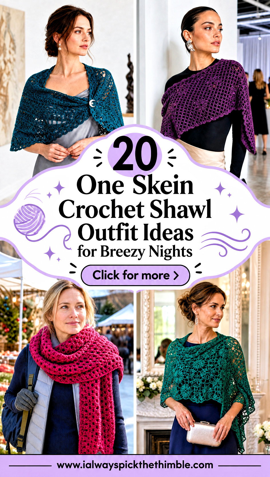 20 One Skein Crochet Shawl Outfit Ideas for Breezy Nights - 20 One Skein Crochet Shawl Outfit Ideas for Breezy Nights