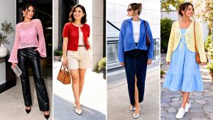 20 Open Weave Crochet Sweater Outfit Ideas for Warm Days