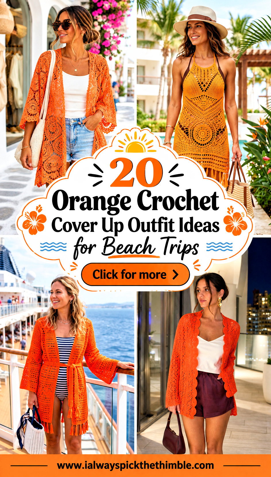20 Orange Crochet Cover Up Outfit Ideas for Beach Trips - 20 Orange Crochet Cover Up Outfit Ideas for Beach Trips