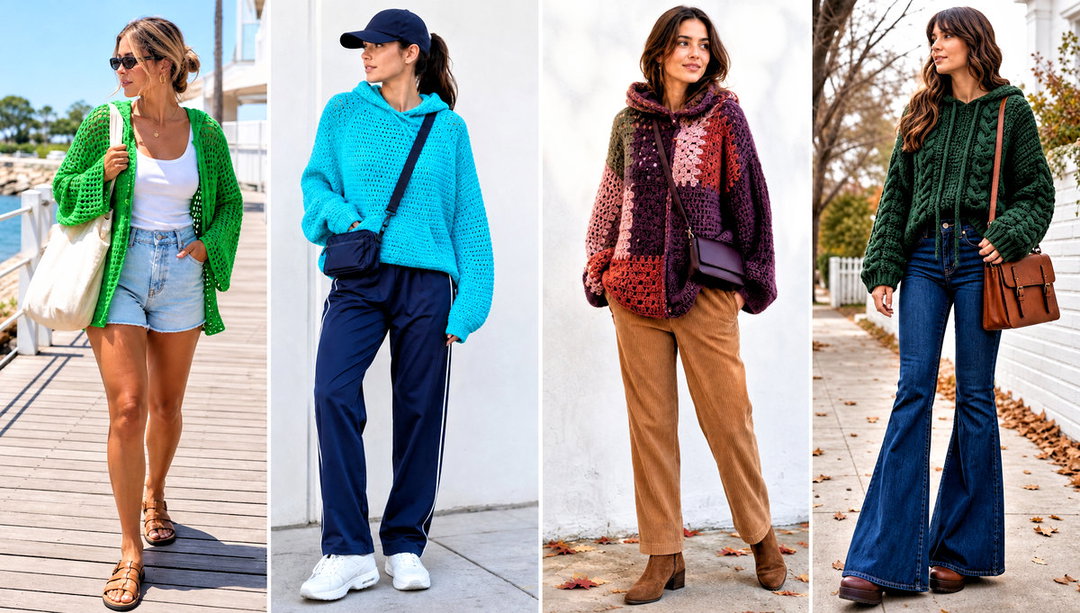 20 Oversized Crochet Hoodie Outfit Ideas for Cozy Weekends
