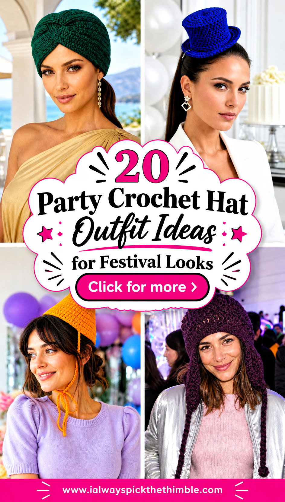 20 Party Crochet Hat Outfit Ideas for Festival Looks - 20 Party Crochet Hat Outfit Ideas for Festival Looks