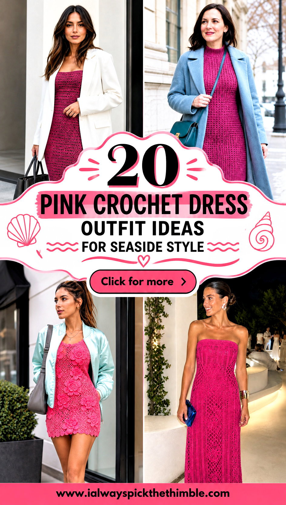 20 Pink Crochet Dress Outfit Ideas for Seaside Style - 20 Pink Crochet Dress Outfit Ideas for Seaside Style