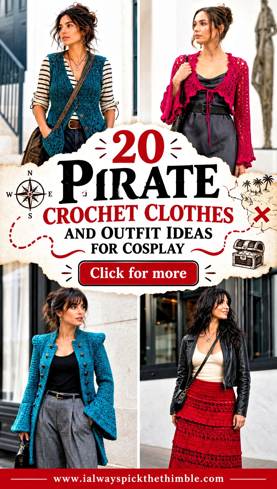 20 Pirate Crochet Clothes and Outfit Ideas for Cosplay - 20 Pirate Crochet Clothes and Outfit Ideas for Cosplay