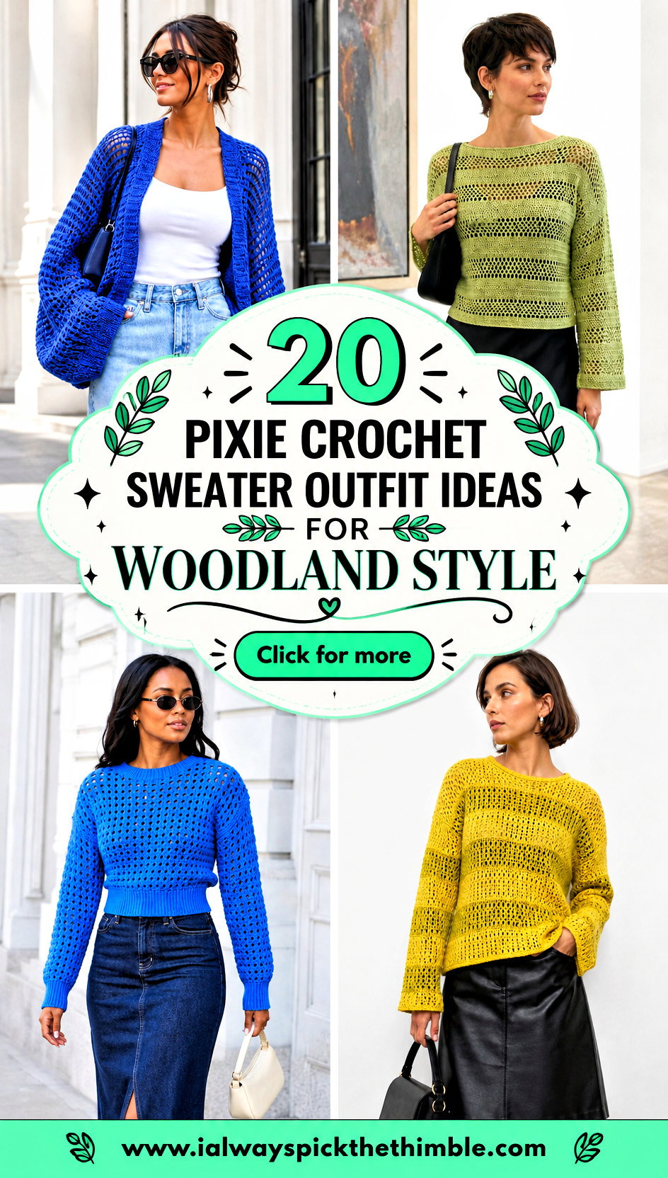 20 Pixie Crochet Sweater Outfit Ideas for Woodland Style - 20 Pixie Crochet Sweater Outfit Ideas for Woodland Style