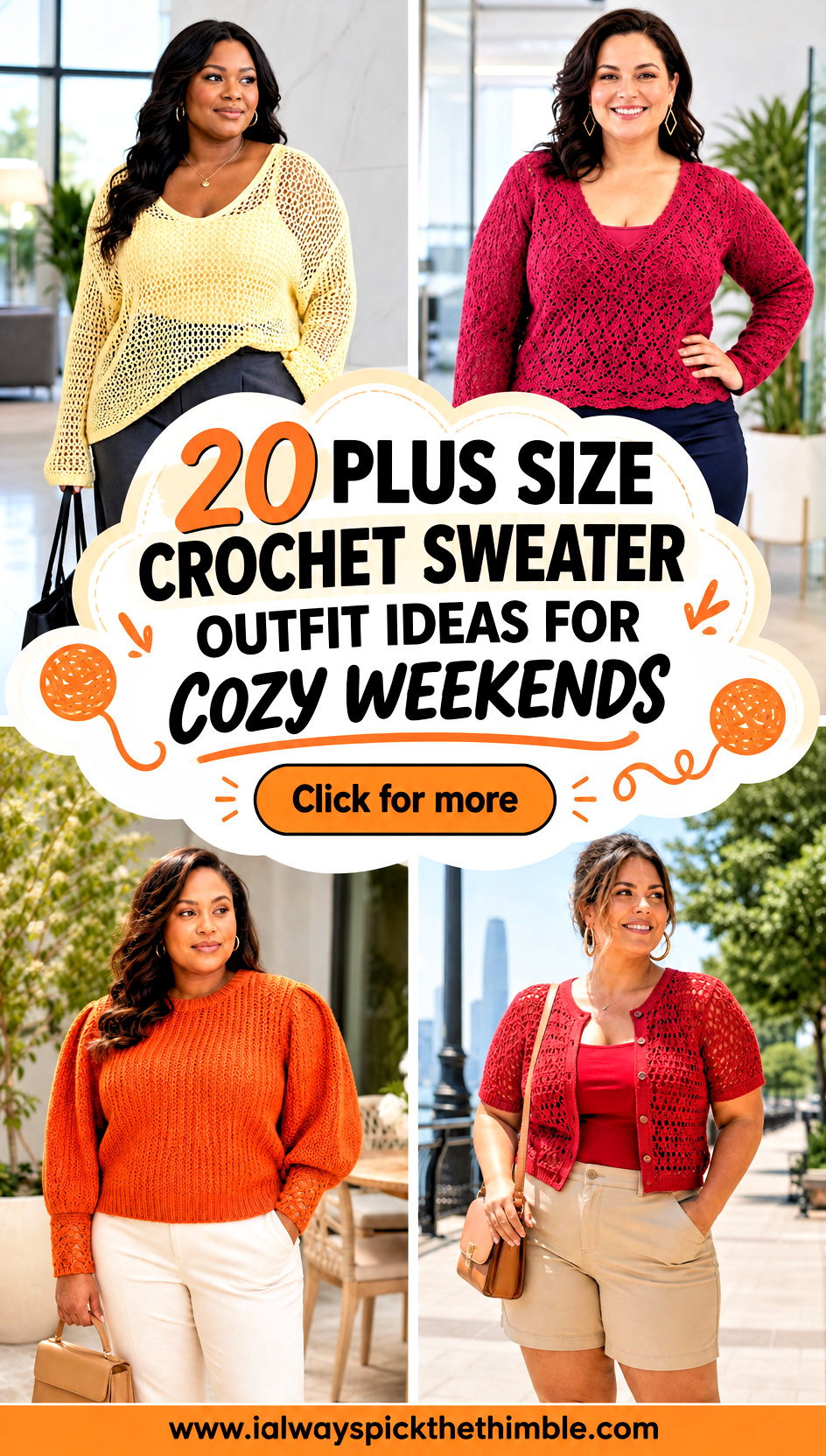 20 Plus Size Crochet Sweater Outfit Ideas for Cozy Weekends - 20 Plus Size Crochet Sweater Outfit Ideas for Cozy Weekends