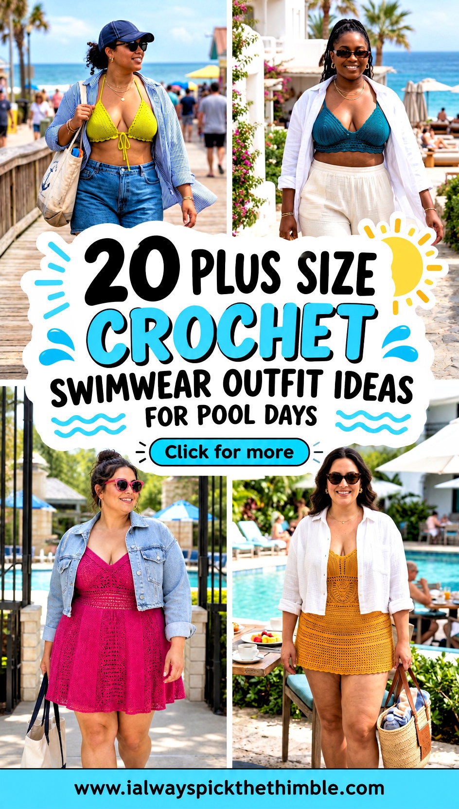 20 Plus Size Crochet Swimwear Outfit Ideas for Pool Days - 20 Plus Size Crochet Swimwear Outfit Ideas for Pool Days