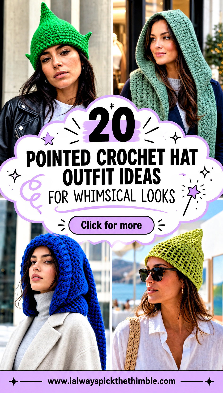 20 Pointed Crochet Hat Outfit Ideas for Whimsical Looks - 20 Pointed Crochet Hat Outfit Ideas for Whimsical Looks