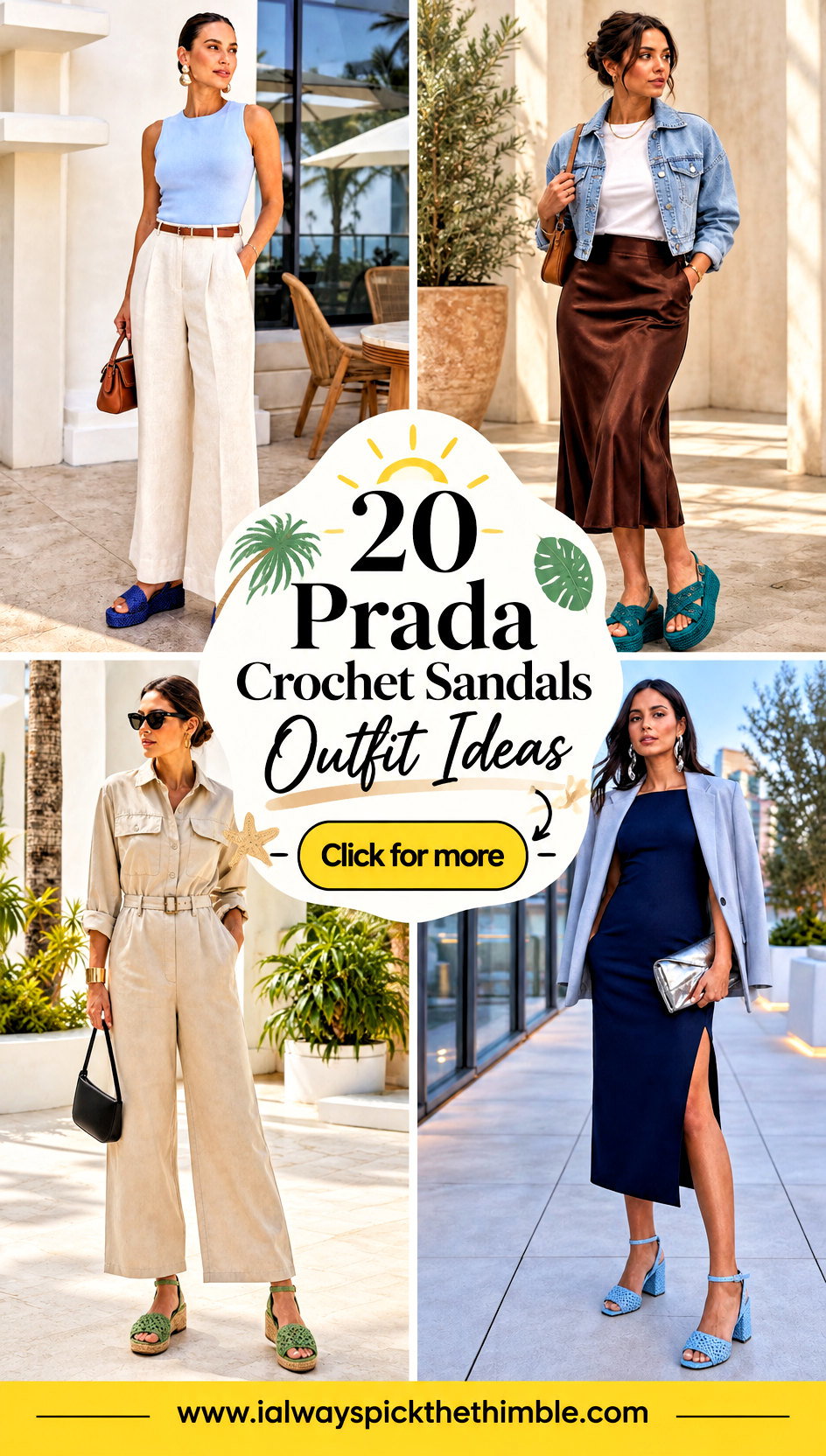 20 Prada Crochet Sandals Outfit Ideas for Summer Trips - 20 Prada Crochet Sandals Outfit Ideas for Summer Trips