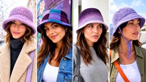 20 Purple Crochet Bucket Hat Outfit Ideas for Casual Looks